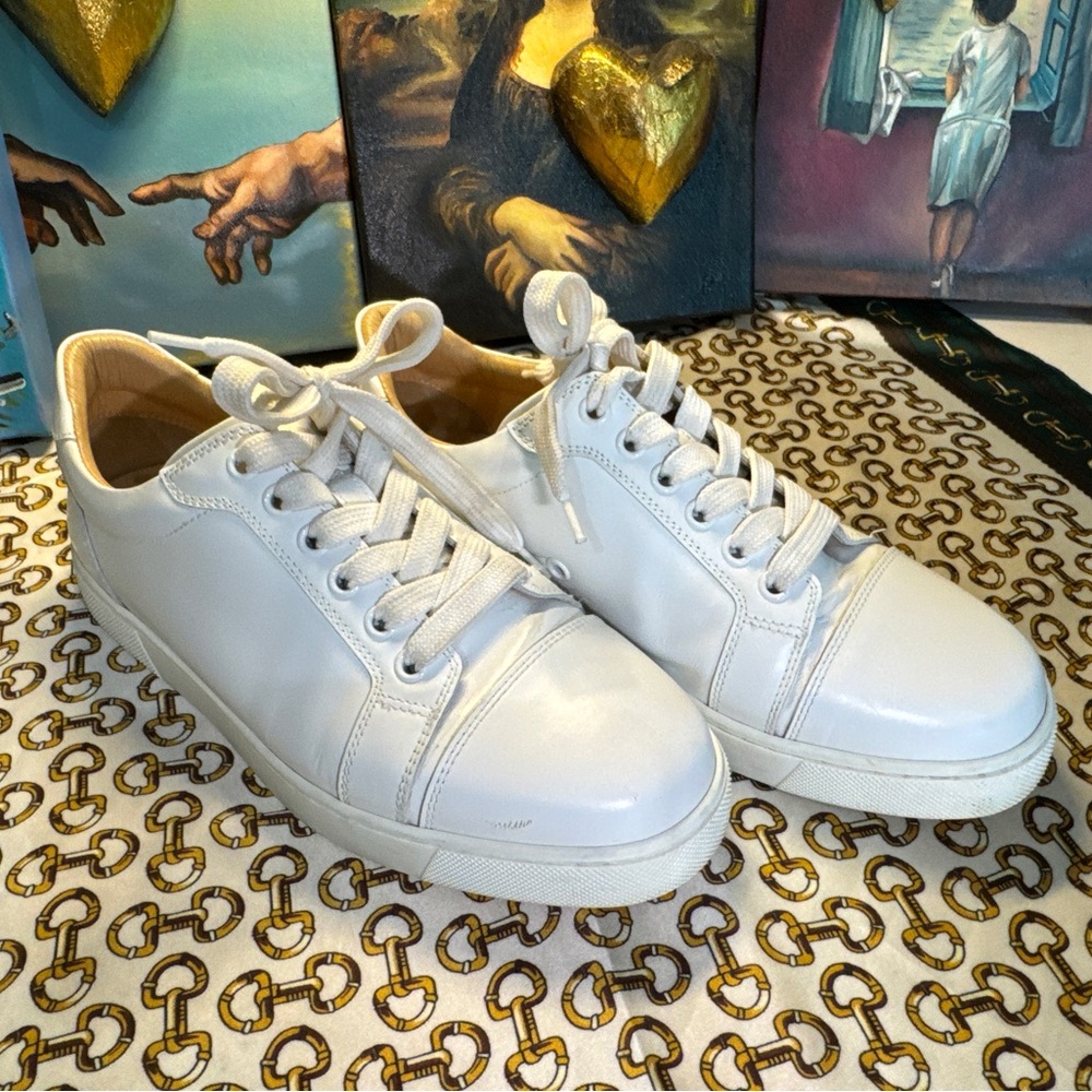 Classic White Leather Men's Sneakers